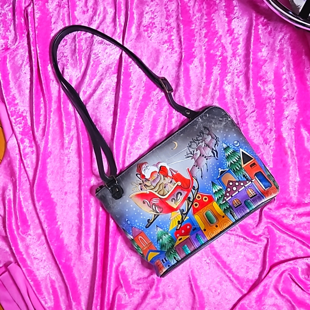 Genuine leather Holiday Anuschka shoulder bag